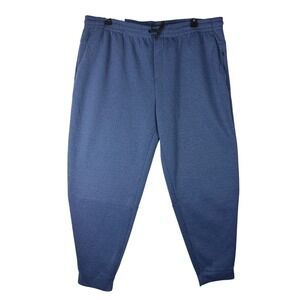 Member's Mark Mens Active Jogger XXL Blue Heather Double Knit Stretch Pants NWT